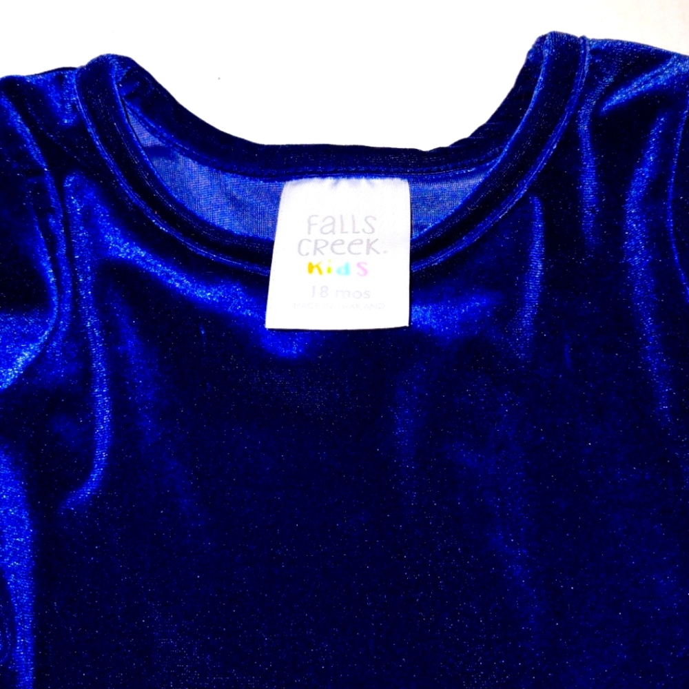 Toddlers Falls Creek Navy Blue Holiday Dress and Bloomer's 18 mo. NWOT